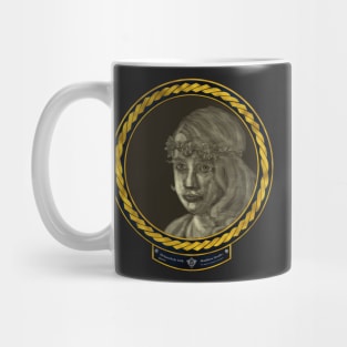 Melancholy Girl (frame gold celtic rope space) Mug